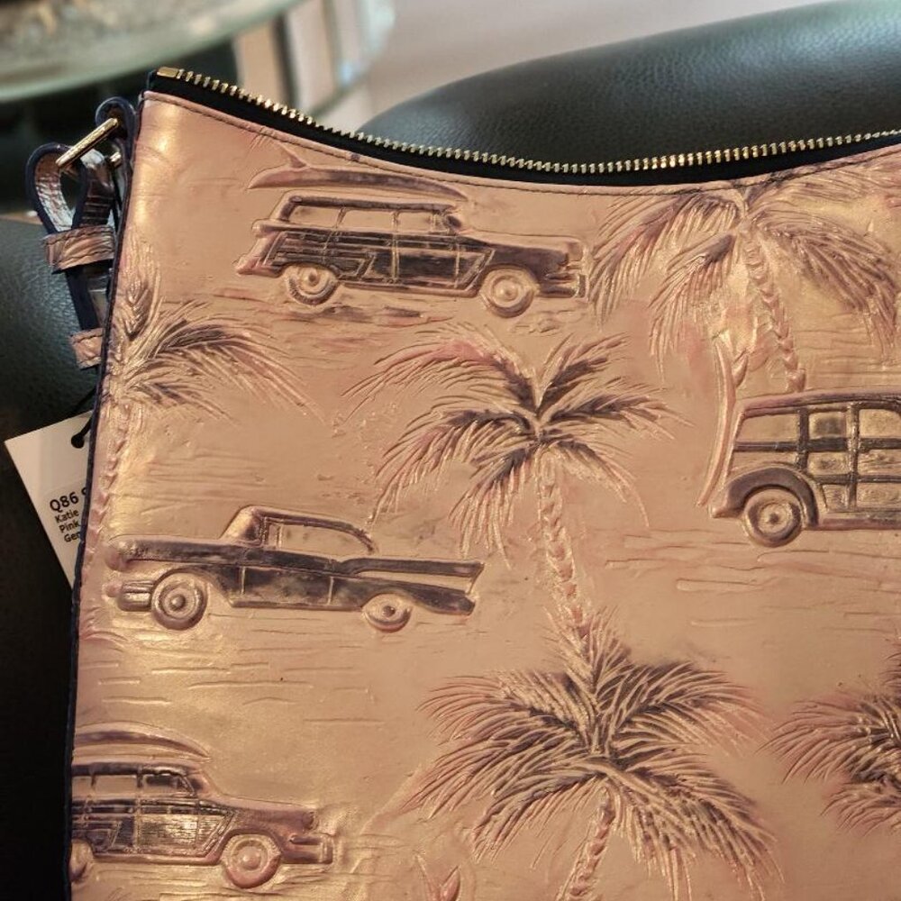 Brahmin pink/lavender cross body bag